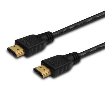 SAVIO CL-195 HDMI cable 2 m, black, gold-plated connectors, v2.0 high speed, ethernet/3D SAVIO CL-195 HDMI cable 2 m, black, gold-plated connectors, v2.0 high speed, ethernet/3D