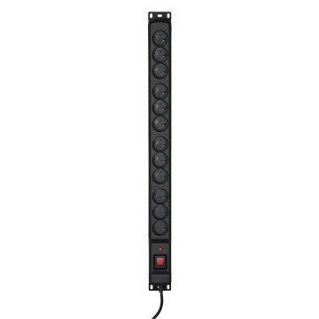 Activejet COMBO 12 socket power strip 3m black Activejet COMBO 12 socket power strip 3m black