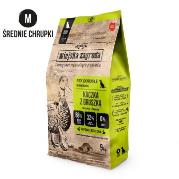 WIEJSKA ZAGRODA Duck with Pear M – dry dog food – 9kg WIEJSKA ZAGRODA Duck with Pear M – dry dog food – 9kg