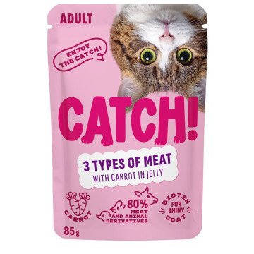 CATCH Three kinds of meat and carrot in jelly - wet cat food - 85g