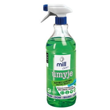 Mill Clean Wash liquid for cleaning windows, glass, mirrors, tiles with lily of the valley fragrance 1.22 L Mill Clean Wash liquid for cleaning windows, glass, mirrors, tiles with lily of the valley fragrance 1.22 L