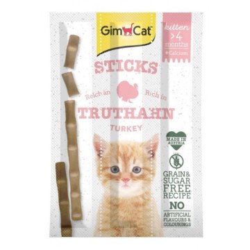 GIMCAT Sticks Kitten Turkey - cat treats - 3x3g GIMCAT Sticks Kitten Turkey - cat treats - 3x3g