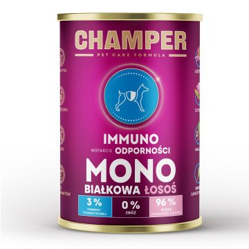 CHAMPER Immuno Monoprotein Salmon - wet dog food - 400g