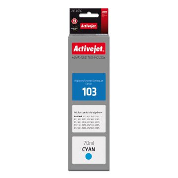 Activejet AE-103C Ink Bottle (Replaces Epson 103 C13T00S24A; Supreme; 70 ml; Cyan)