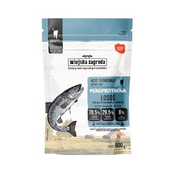 WIEJSKA ZAGRODA Monoprotein Salmon - dry cat food - 800g WIEJSKA ZAGRODA Monoprotein Salmon - dry cat food - 800g