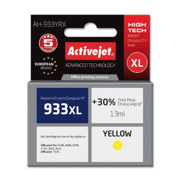 Activejet AH-933YRX ink (replacement for HP 933XL CN056AE; Premium; 13 ml; yellow) Activejet AH-933YRX ink (replacement for HP 933XL CN056AE; Premium; 13 ml; yellow)