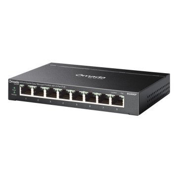 TP-Link Omada ES208GP network switch Managed L2 Gigabit Ethernet (10/100/1000) Power over Ethernet (PoE) DIN rail Black TP-Link Omada ES208GP network switch Managed L2 Gigabit Ethernet (10/100/1000) Power over Ethernet (PoE) DIN rail Black