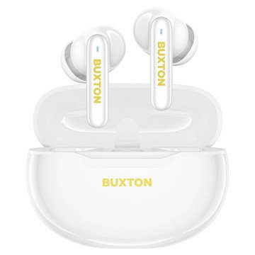 Buxton BTW 7200 White Tuya - In-ear wireless earphones with charging case, white