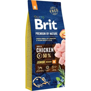 BRIT Premium by Nature Junior Medium Chicken - dry dog food - 15 kg BRIT Premium by Nature Junior Medium Chicken - dry dog food - 15 kg