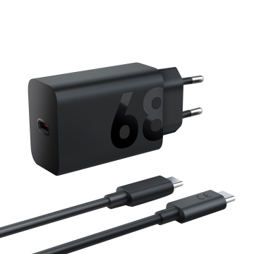 Lenovo 68W USB-C Wall Charger Tablet, Universal Black AC Indoor