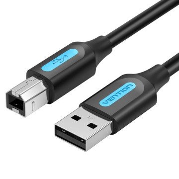 Vention USB 2.0 A Male to B Male Cable 3M Black PVC Type Vention USB 2.0 A Male to B Male Cable 3M Black PVC Type