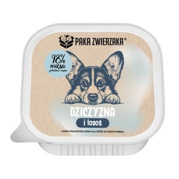 PAKA ZWIERZAKA Game and salmon - wet dog food - 150g PAKA ZWIERZAKA Game and salmon - wet dog food - 150g