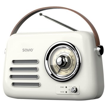 SAVIO RS-02 Portable Radio, white SAVIO RS-02 Portable Radio, white