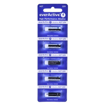 5 x alkaline batteries everActive 27A 12V- blister 5 pcs. 5 x alkaline batteries everActive 27A 12V- blister 5 pcs.