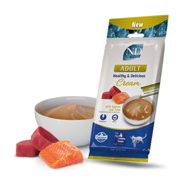 FARMINA N&D Ocean Cat Cream with Salmon & Tuna adult box – cat treat for adult cats – 4x15g FARMINA N&D Ocean Cat Cream with Salmon & Tuna adult box – cat treat for adult cats – 4x15g