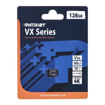 Patriot Memory VX Series 128 GB MicroSDXC UHS-I Class 10 Patriot Memory VX Series 128 GB MicroSDXC UHS-I Class 10