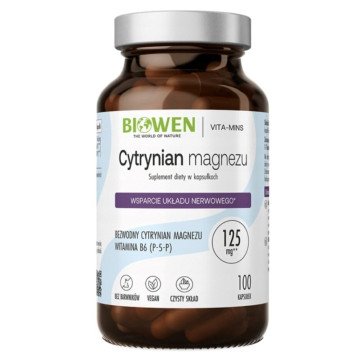 BIOWEN Magnesium Citrate – food supplement for humans – 100 capsules BIOWEN Magnesium Citrate – food supplement for humans – 100 capsules