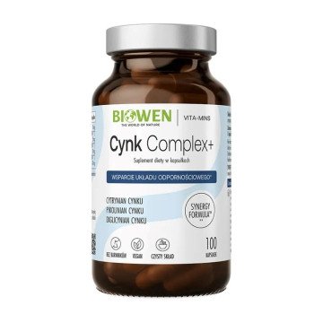 BIOWEN Zinc 3X Immunity – food supplement for humans – 100 capsules BIOWEN Zinc 3X Immunity – food supplement for humans – 100 capsules