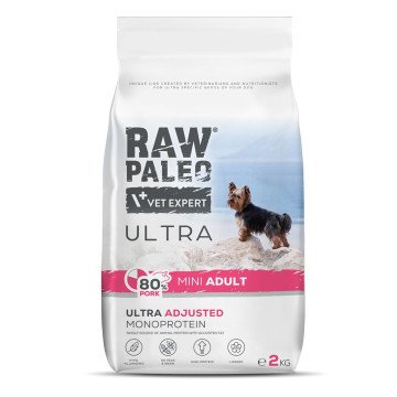 VETEXPERT Raw Paleo Ultra Pork Mini Adult - dry dog food - 2kg VETEXPERT Raw Paleo Ultra Pork Mini Adult - dry dog food - 2kg