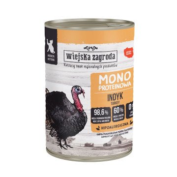 WIEJSKA ZAGRODA Monoprotein Turkey - wet food for kittens - 400g WIEJSKA ZAGRODA Monoprotein Turkey - wet food for kittens - 400g