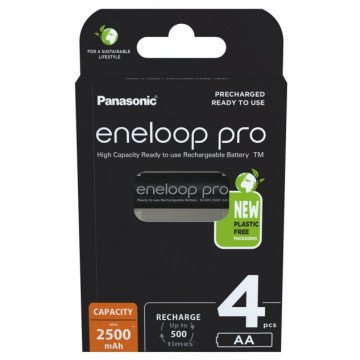 Rechargeable batteries PANASONIC ENELOOP PRO AA 2500 mAh 4 szt (BK-3HCDE/4CP) Rechargeable batteries PANASONIC ENELOOP PRO AA 2500 mAh 4 szt (BK-3HCDE/4CP)