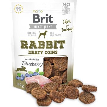 BRIT Meat Jerky Coins Rabbit - dog treat - 80g BRIT Meat Jerky Coins Rabbit - dog treat - 80g