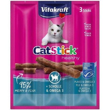 VITAKRAFT CatStick Mini with flounder and Omega-3 - cat treats - 3 pcs VITAKRAFT CatStick Mini with flounder and Omega-3 - cat treats - 3 pcs