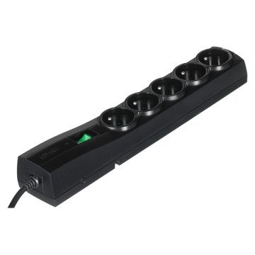 Ever CLASSIC 3m Black 5 AC outlet(s) 250 V Ever CLASSIC 3m Black 5 AC outlet(s) 250 V