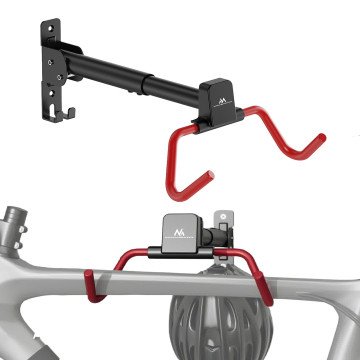 Maclean Horizontal Wall-Mounted Bike Rack, Steel, Max. Load 30 kg, Adjustable Angle, MC-172 Maclean Horizontal Wall-Mounted Bike Rack, Steel, Max. Load 30 kg, Adjustable Angle, MC-172