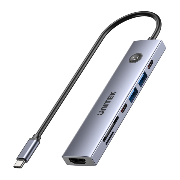 UNITEK USB-C 7-in-1 PD 100W HDMI 2.0 HUB WITH ON/OFF SWITCH UNITEK USB-C 7-in-1 PD 100W HDMI 2.0 HUB WITH ON/OFF SWITCH