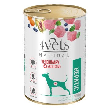 4VETS Natural Hepatic Dog - wet dog food - 400 g 4VETS Natural Hepatic Dog - wet dog food - 400 g