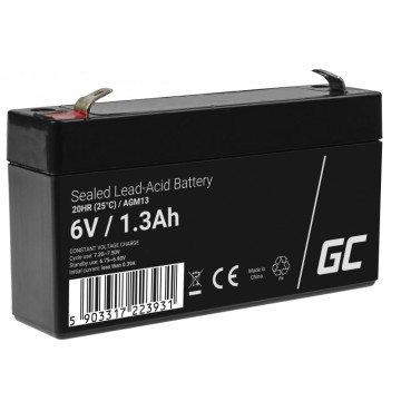 Green Cell AGM13 UPS battery Sealed Lead Acid (VRLA) 6 V 1.3 Ah Green Cell AGM13 UPS battery Sealed Lead Acid (VRLA) 6 V 1.3 Ah