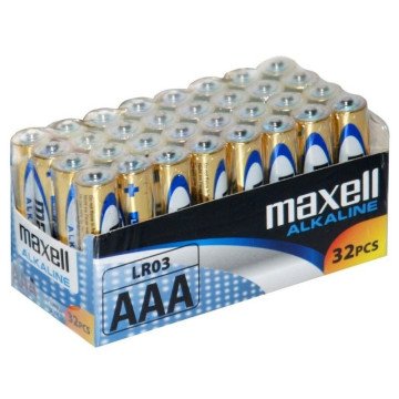 MAXELL ALKALINE LR03 AAA alkaline battery FOIL carton 32 pieces (8 packs of 4 each) MAXELL ALKALINE LR03 AAA alkaline battery FOIL carton 32 pieces (8 packs of 4 each)
