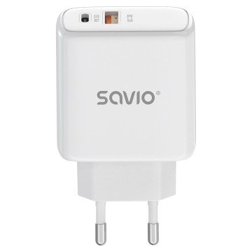 Savio LA-12 mobile device charger Universal White AC Fast charging Indoor