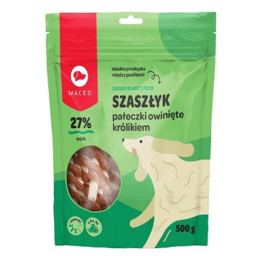 MACED Rabbit wrapped rawhide sticks - dog chew - 500 g MACED Rabbit wrapped rawhide sticks - dog chew - 500 g