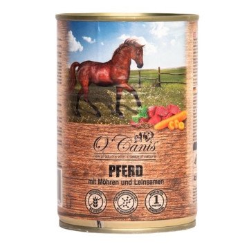 O'CANIS Horse meat with vegetables and linseed - Wet dog food - 400 g O'CANIS Horse meat with vegetables and linseed - Wet dog food - 400 g