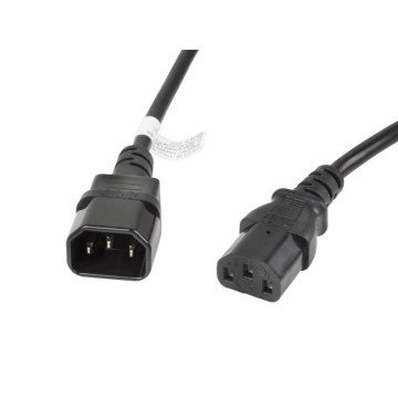 Lanberg CA-C13E-11CC-0030-BK power cable Black 3 m C13 coupler C14 coupler Lanberg CA-C13E-11CC-0030-BK power cable Black 3 m C13 coupler C14 coupler