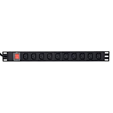 EnerGenie EG-PDU-10C132C19 Power distribution unit (PDU), 10 pcs C13 sockets, 1U, 16A, C20 plug 2 m cable, black EnerGenie EG-PDU-10C132C19 Power distribution unit (PDU), 10 pcs C13 sockets, 1U, 16A, C20 plug 2 m cable, black