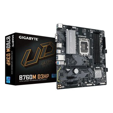 GIGABYTE B760M D3HP Motherboard - Intel Core 14th Gen CPUs, 4+1+1 Phases VRM, up to 5600MHz DDR5, 2xPCIe 4.0 M.2, GbE LAN, USB 3.2 Gen 1