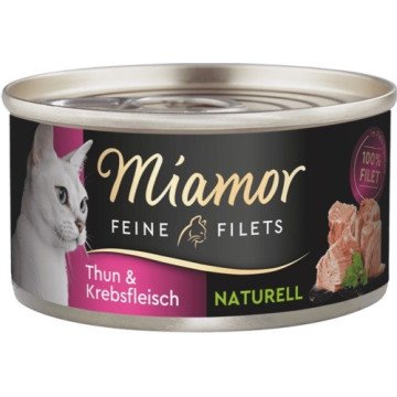 MIAMOR Feine Filets Naturell Tuna with crab - wet cat food - 80g