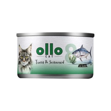 OLLO Cat nr 8 Tuna & Seaweed in broth - wet cat food - 70g OLLO Cat nr 8 Tuna & Seaweed in broth - wet cat food - 70g