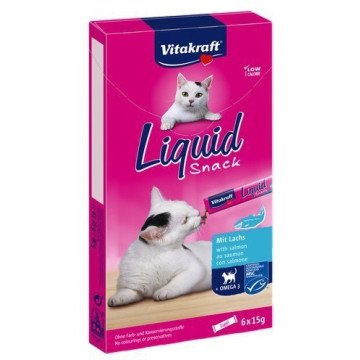 VITAKRAFT Liquid Snack Salmon - cat treats - 6 x 15g VITAKRAFT Liquid Snack Salmon - cat treats - 6 x 15g