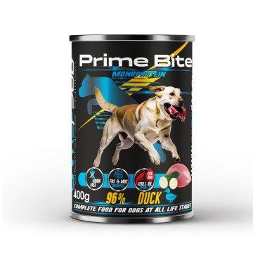 PRIME BITE Monoprotein Duck with zucchini - wet dog food - 400g