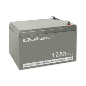 Qoltec 53049 AGM battery | 12V | 12Ah Qoltec 53049 AGM battery | 12V | 12Ah