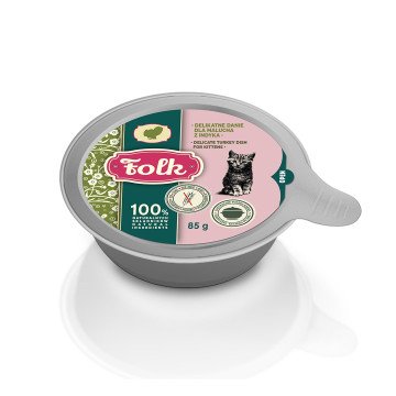FOLK Kitten Delicate turkey dish - wet cat food - 85g FOLK Kitten Delicate turkey dish - wet cat food - 85g