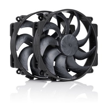 NF-A14x25r G2 PWM Sx2-PP chromax.black - dual fan set, black