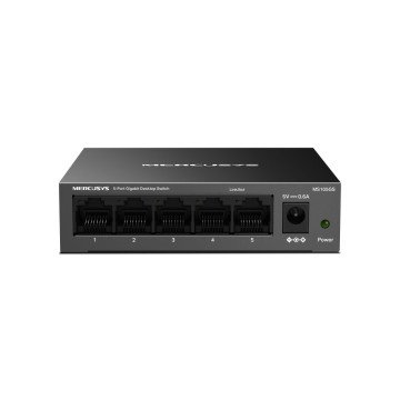 Mercusys MS105GS - Desktop switch, 5 Gigabit ports, black