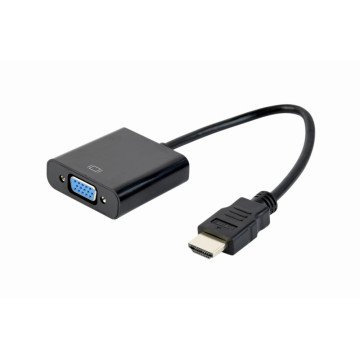 Gembird A-HDMI-VGA-04 video cable adapter 0.15 m VGA (D-Sub) HDMI Type A (Standard) Black Gembird A-HDMI-VGA-04 video cable adapter 0.15 m VGA (D-Sub) HDMI Type A (Standard) Black