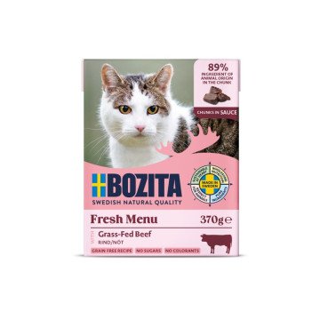 BOZITA Beef in Sauce - Wet Food for Cats - 370g