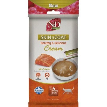 FARMINA N&D Quinoa Cat Skin & Coat Cream with Salmon box mono – cat treat – 4x15g FARMINA N&D Quinoa Cat Skin & Coat Cream with Salmon box mono – cat treat – 4x15g
